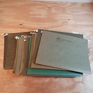 Lot of 20 Vintage Hanging File Folders Oxford Pendaflex SCM File-Pro Mixed